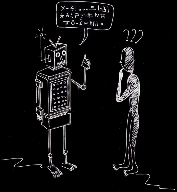 Would you put a robot in charge of the interface design? Illustration © Perrine Lefeuvre